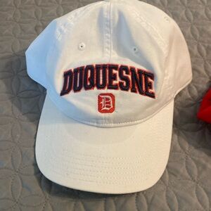 Duquesne white baseball cap  NWT